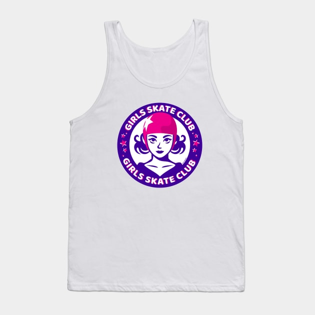 Girls Skate Club Tank Top by Skate Charmer